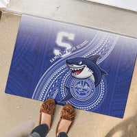 Samoana High School Rubber Doormat Polynesian Tribal Shark LT05 - Polynesian Pride
