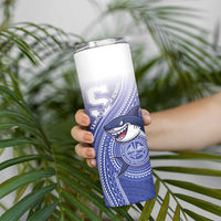 Personalized Samoana High School Skinny Tumbler Polynesian Tribal Shark