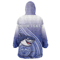 Personalized Samoana High School Wearable Blanket Hoodie Polynesian Tribal Shark LT05 - Polynesian Pride