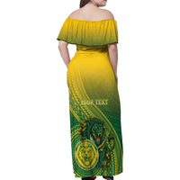 Personalized Leone High School Family Matching Off Shoulder Maxi Dress and Hawaiian Shirt Leone Lion LT05 - Polynesian Pride