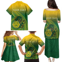 Personalized Leone High School Family Matching Puletasi and Hawaiian Shirt Leone Lion LT05 - Polynesian Pride