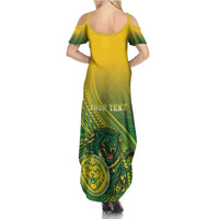 Personalized Leone High School Family Matching Summer Maxi Dress and Hawaiian Shirt Leone Lion LT05 - Polynesian Pride