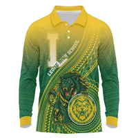 Personalized Leone High School Long Sleeve Polo Shirt Leone Lion