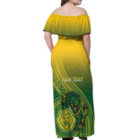 Personalized Leone High School Off Shoulder Maxi Dress Leone Lion LT05 - Polynesian Pride