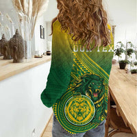 Personalized Leone High School Women Casual Shirt Leone Lion LT05 - Polynesian Pride