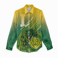 Personalized Leone High School Women Casual Shirt Leone Lion LT05 - Polynesian Pride