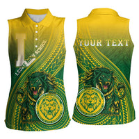 Personalized Leone High School Women Sleeveless Polo Shirt Leone Lion