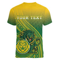 Personalized Leone High School Women V-Neck T-Shirt Leone Lion