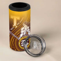 Personalized Tafuna High School 4 in 1 Can Cooler Tumbler Polynesian Warrior LT05 - Polynesian Pride