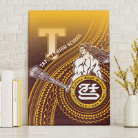 Tafuna High School Canvas Wall Art Polynesian Warrior LT05 Without Frame Maroon - Polynesian Pride