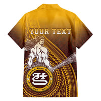 Personalized Tafuna High School Family Matching Long Sleeve Bodycon Dress and Hawaiian Shirt Polynesian Warrior