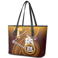 Tafuna High School Leather Tote Bag Polynesian Warrior
