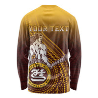Personalized Tafuna High School Long Sleeve Shirt Polynesian Warrior