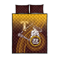 Tafuna High School Quilt Bed Set Polynesian Warrior