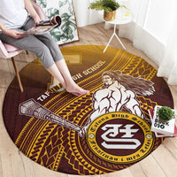 Tafuna High School Round Carpet Polynesian Warrior