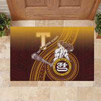 Tafuna High School Rubber Doormat Polynesian Warrior LT05 Maroon - Polynesian Pride