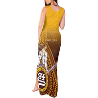 Personalized Tafuna High School Tank Maxi Dress Polynesian Warrior LT05 - Polynesian Pride