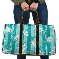Hawaii Kakau Tribal Travel Bag With Teal Tiare