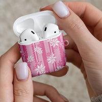 Hawaii Kakau Tribal AirPods Case With Pink Tiare LT05 - Polynesian Pride