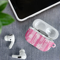 Hawaii Kakau Tribal AirPods Case With Pink Tiare LT05 - Polynesian Pride