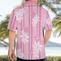 Hawaii Kakau Tribal Hawaiian Shirt With Pink Tiare LT05 - Polynesian Pride