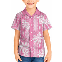 Hawaii Kakau Tribal Hawaiian Shirt With Pink Tiare LT05 - Polynesian Pride