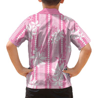 Hawaii Kakau Tribal Hawaiian Shirt With Pink Tiare LT05 - Polynesian Pride