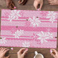 Hawaii Kakau Tribal Puzzle With Pink Tiare LT05 - Polynesian Pride