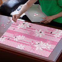 Hawaii Kakau Tribal Puzzle With Pink Tiare LT05 - Polynesian Pride