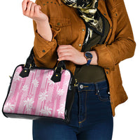 Hawaii Kakau Tribal Shoulder Handbag With Pink Tiare LT05 - Polynesian Pride
