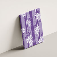 Hawaii Kakau Tribal Canvas Wall Art With Purple Tiare LT05 - Polynesian Pride