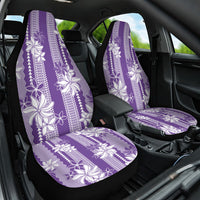 Hawaii Kakau Tribal Car Seat Cover With Purple Tiare
