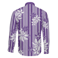 Hawaii Kakau Tribal Family Matching Mermaid Dress and Hawaiian Shirt With Purple Tiare LT05 Son's Shirt Purple - Polynesian Pride