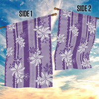 Hawaii Kakau Tribal Garden Flag With Purple Tiare LT05 - Polynesian Pride