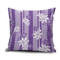 Hawaii Kakau Tribal Pillow Cover With Purple Tiare LT05 Purple - Polynesian Pride