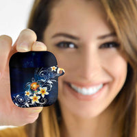 Hawaii Honu AirPods Case Polynesian Curves Plumeria LT05 Navy - Polynesian Pride