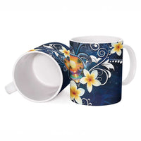Hawaii Honu Ceramic Mug Polynesian Curves Plumeria - Polynesian Pride