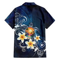 Hawaii Honu Family Matching Puletasi and Hawaiian Shirt Polynesian Curves Plumeria LT05 - Polynesian Pride