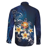 Hawaii Honu Family Matching Short Sleeve Bodycon Dress and Hawaiian Shirt Polynesian Curves Plumeria - Polynesian Pride