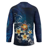 Hawaii Honu Hockey Jersey Polynesian Curves Plumeria LT05 - Polynesian Pride