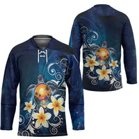 Hawaii Honu Hockey Jersey Polynesian Curves Plumeria LT05 - Polynesian Pride