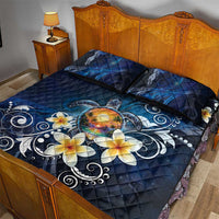 Hawaii Honu Quilt Bed Set Polynesian Curves Plumeria - Polynesian Pride