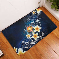 Hawaii Honu Rubber Doormat Polynesian Curves Plumeria - Polynesian Pride