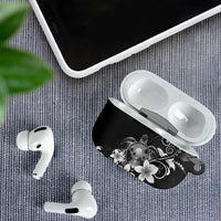 Hawaii Honu AirPods Case Polynesian Curves Plumeria Grayscale LT05 - Polynesian Pride