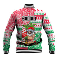 Hawaii Christmas Baseball Jacket Santa Claus Surf Mele Kalikimaka LT05 - Polynesian Pride