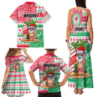 Hawaii Christmas Family Matching Tank Maxi Dress and Hawaiian Shirt Santa Claus Surf Mele Kalikimaka LT05 - Polynesian Pride