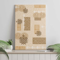 Vintage Lapita Canvas Wall Art Iconic Double Face Pattern Beige LT05 - Polynesian Pride