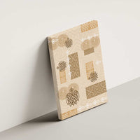 Vintage Lapita Canvas Wall Art Iconic Double Face Pattern Beige LT05 - Polynesian Pride