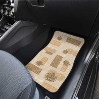 Vintage Lapita Car Mats Iconic Double Face Pattern Beige LT05 - Polynesian Pride