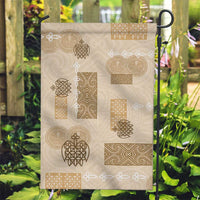 Vintage Lapita Garden Flag Iconic Double Face Pattern Beige LT05 Garden Flag Beige - Polynesian Pride